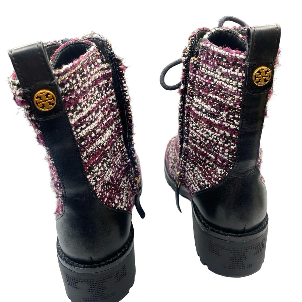 Tory Burch Multicolor Black Miller Tweed Boots Booties Woman’s size 6 - Picture 5 of 9